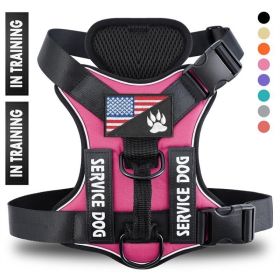 Reflective Breathable Solid Color Polyester Dog Strap (Option: Pieces of red-M)