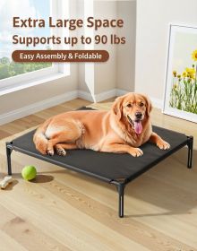Pet Bed, No Assembly Required, Foldable, Portable, Waterproof & Moisture-Proof, Breathable & Antibacterial, All-Season Sleeping Mat for Cats and (Color: Mesh cloth L)