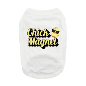 Chick Magnet Dog Shirt (Color: White, size: 3X-Large)