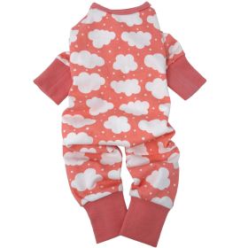 CuddlePup Dog Pajamas Fluffy Clouds (Color: Coral, size: X-Large)
