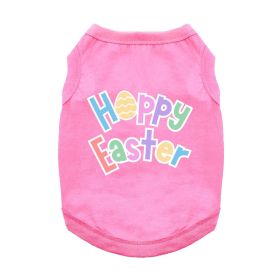 Hoppy Easter Dog Shirt (Color: Carnation Pink, size: medium)